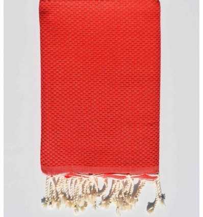Fouta solid color Red fire