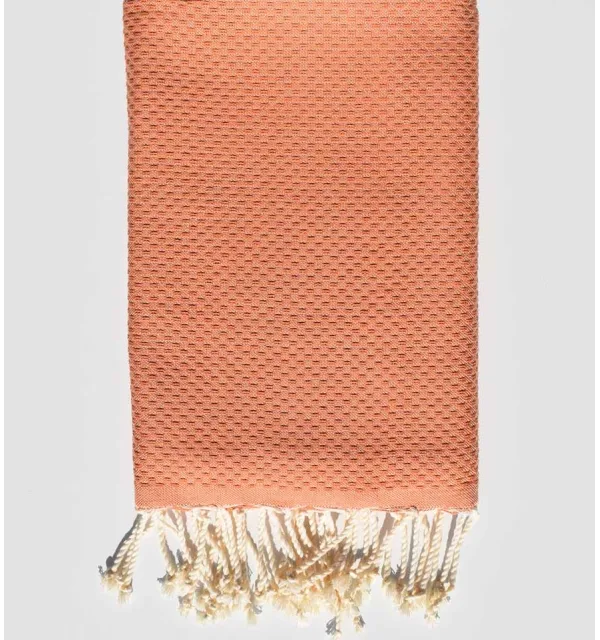 Plain honeycomb red floor tile Fouta  - 1