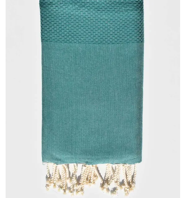 Plain honeycomb leaf green fouta  - 1