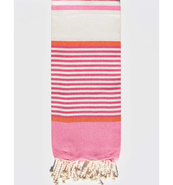 pink and white cream child Fouta Fouta Tunisia - 1