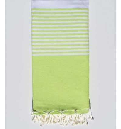 Light green with stripes throw
