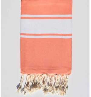 Flat salmon pink fouta Fouta Tunisia - 1