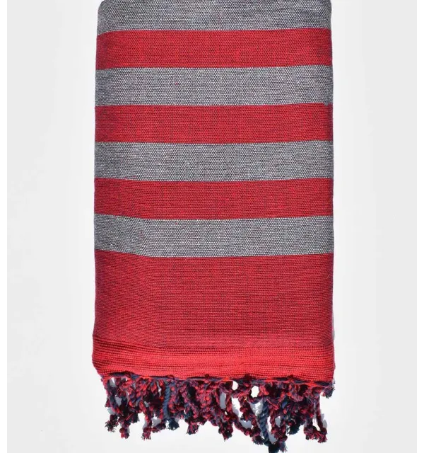 Dark red and gray beach towel sponge  - 1