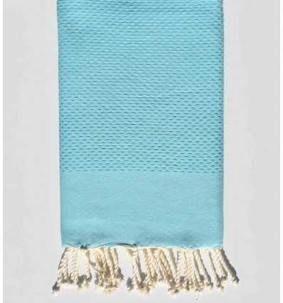 plain honeycomb sky blue beach towel