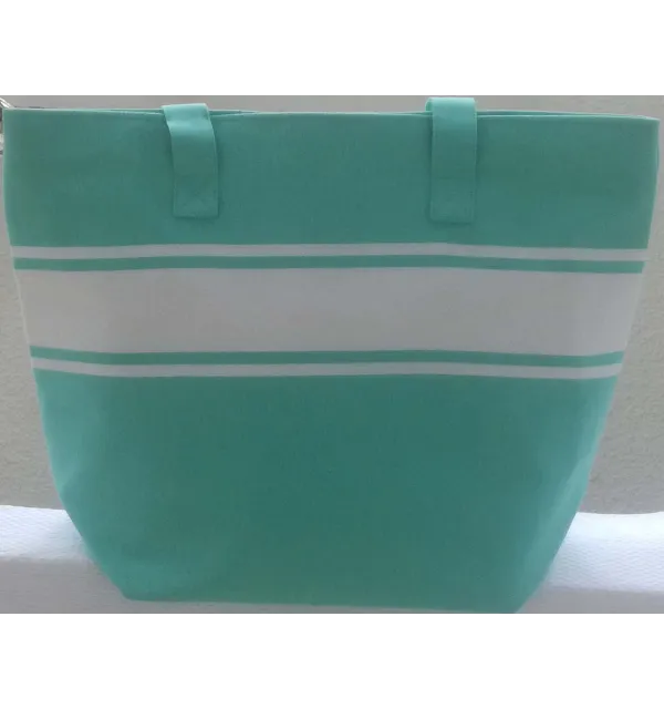 Turquoise green beach bag Fouta Tunisia - 1