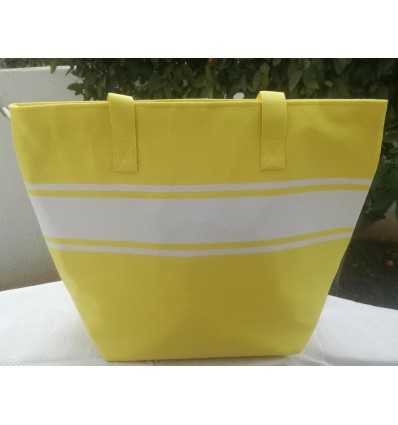 Neon yellow beach bag