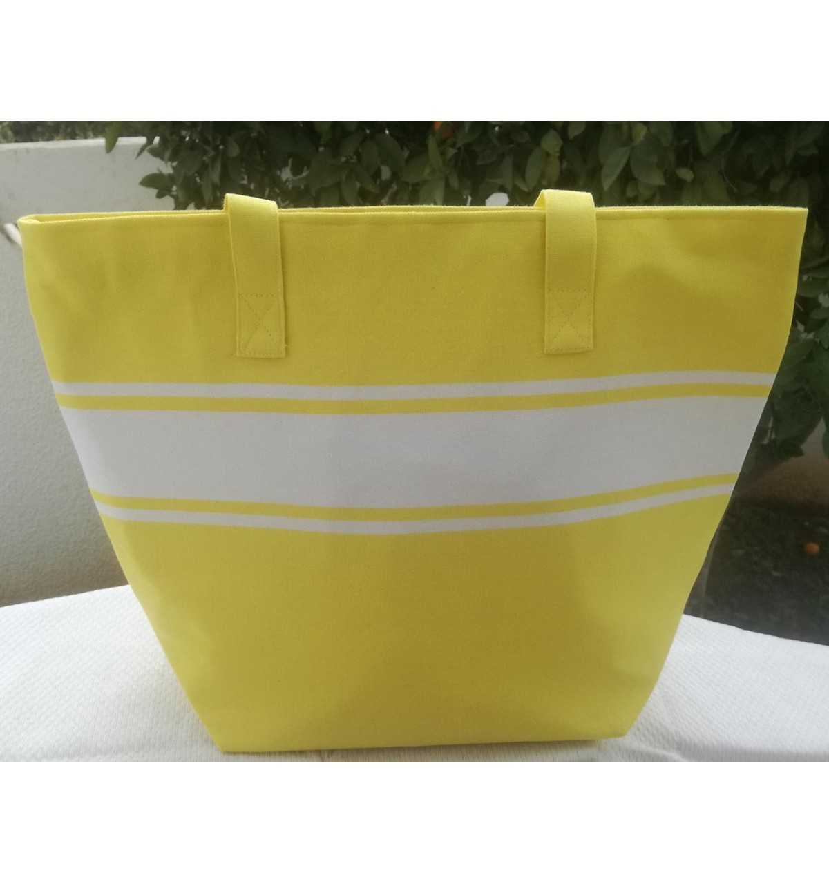 yellow beach bag