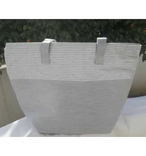 Gray bag with lurex Fouta Tunisia - 2 2