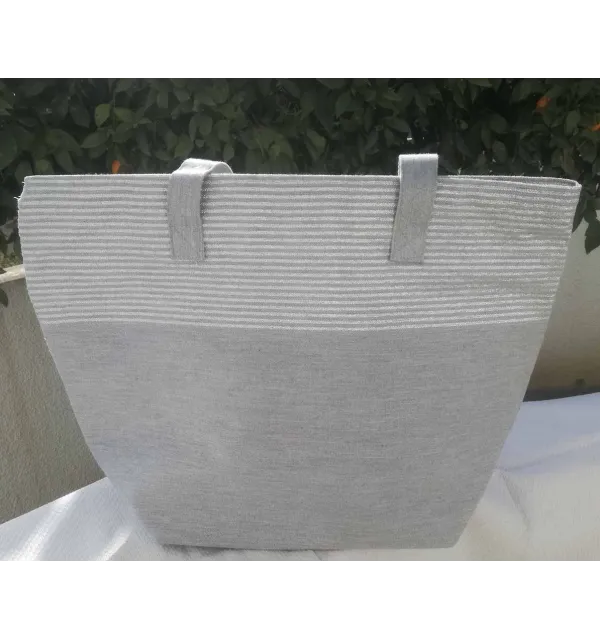 Gray bag with lurex Fouta Tunisia - 2