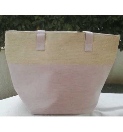 Clear wisteria beach bag with lurex