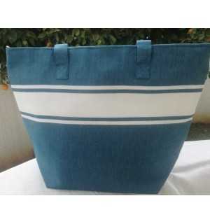 Blue bound beach bag Fouta Tunisia - 2