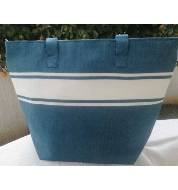 Blue bound beach bag Fouta Tunisia - 2