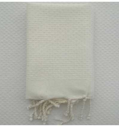 Set of 10 plain white cream napkins