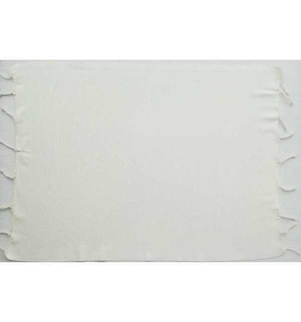 Set of 10 plain honeycomb white cream napkins Fouta Tunisia - 2