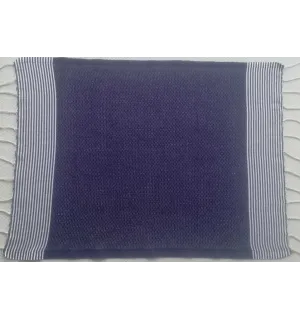 Set of 10 midnight blue napkins Fouta Tunisia - 1 2