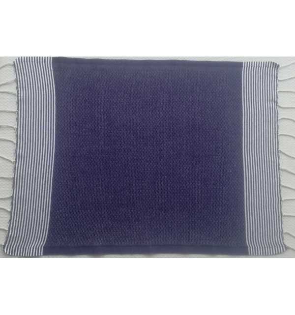 Set of 10 midnight blue napkins Fouta Tunisia - 2