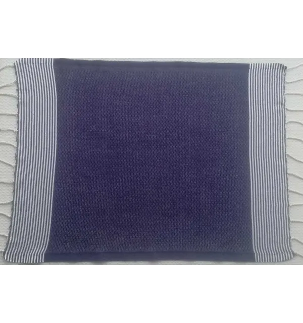 Set of 10 midnight blue napkins Fouta Tunisia - 2