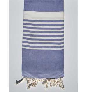 Arthur blue lavender beach towel Fouta Tunisia - 1