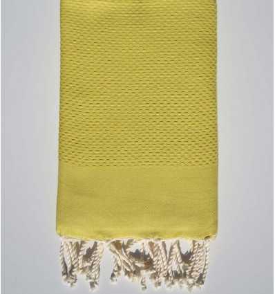 plain honeycomb titanium yellow beach towel