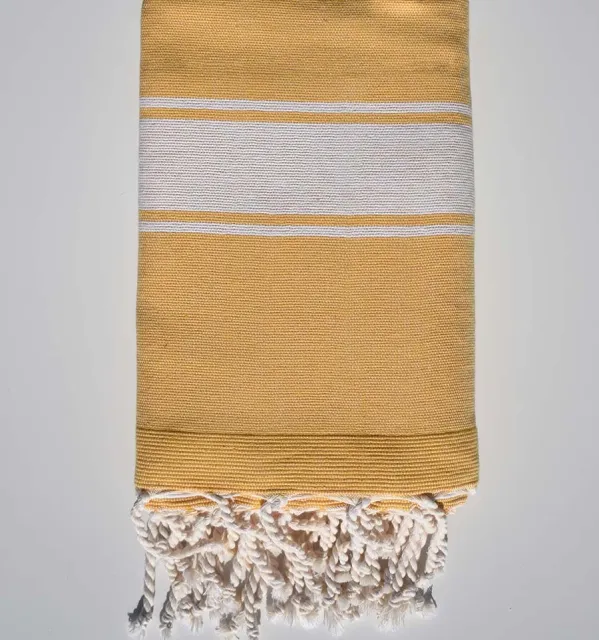 Dawn yellow beach towel sponge Fouta Tunisia - 4