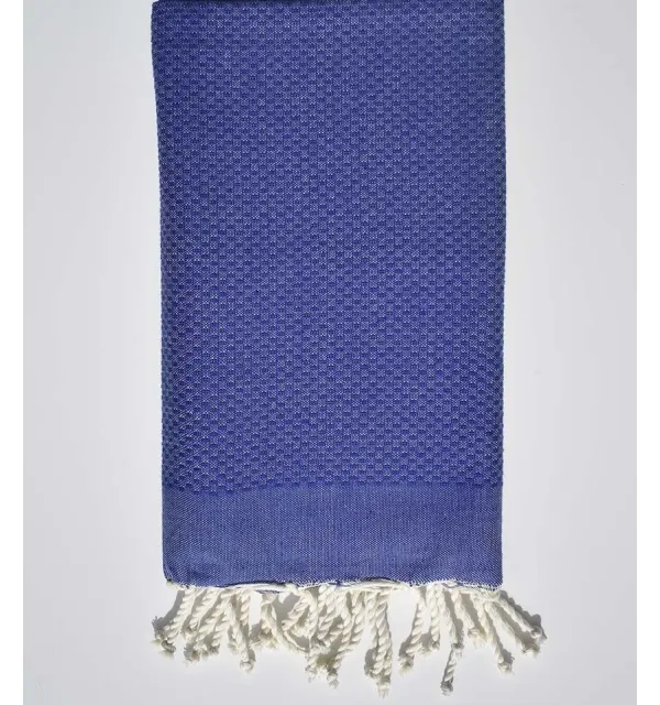 Bath Towel solid color Indigo blue Fouta Tunisia - 1