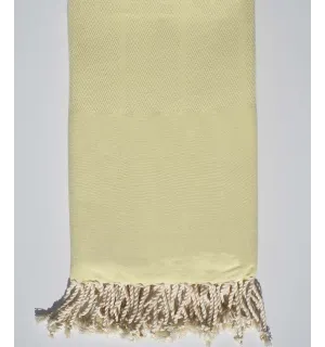 Beach towel chevron yellow Fouta Tunisia - 1
