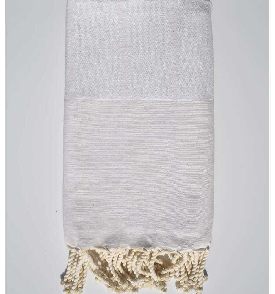 Chevron Antique white beach towel  - 1
