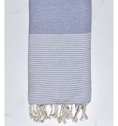 Plain Smoke blue gray beach towel