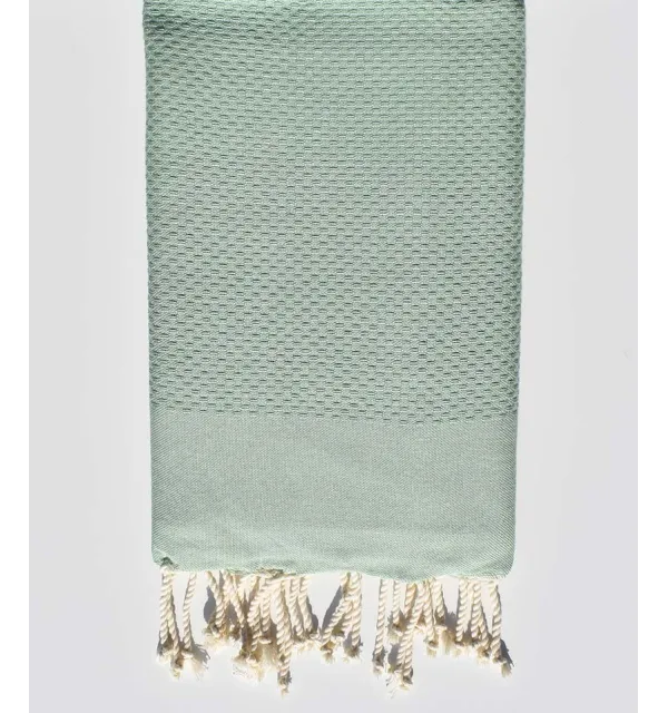 Plain lichen green beach towel  - 1