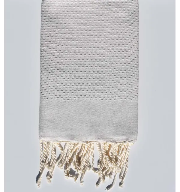 Plain beige clay beach towel  - 1