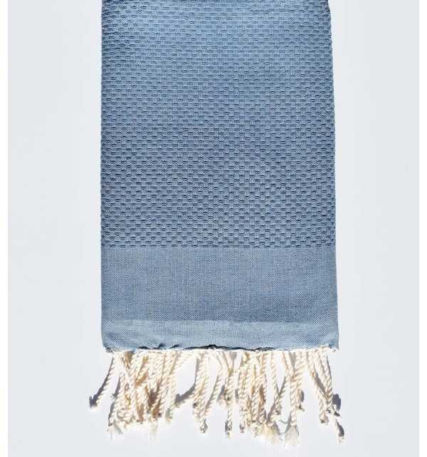 Plain Sky blue beach towel  - 1