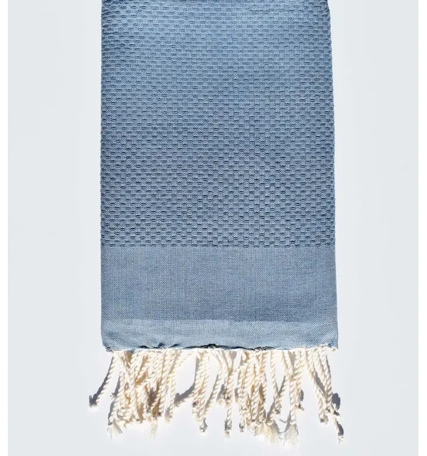 Plain Sky blue beach towel  - 1