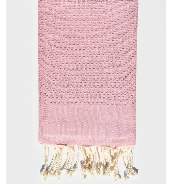 Plain pale pink beach towel  - 1