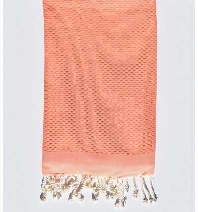 Plain light coral pink beach towel