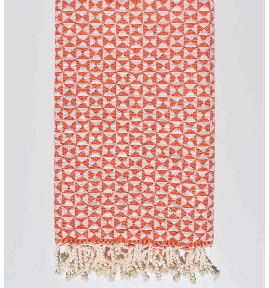 butterfly carrot orange beach towel Fouta Tunisia - 1