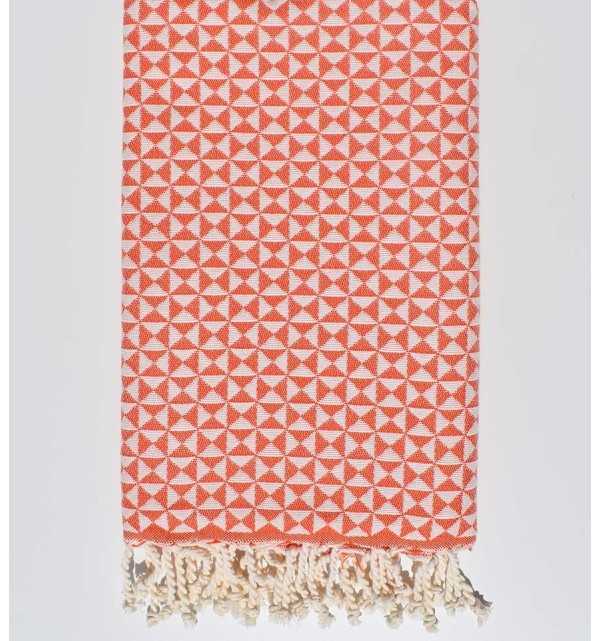 butterfly carrot orange beach towel Fouta Tunisia - 1